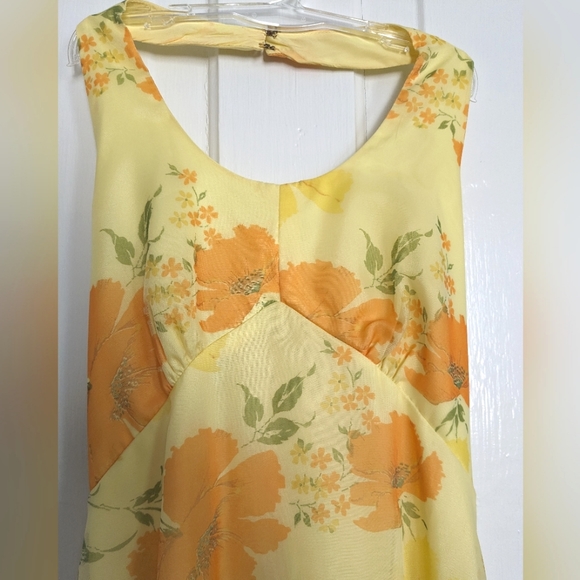 Vintage 70s ILGWU Floral Floor Length Gown - Picture 2 of 12